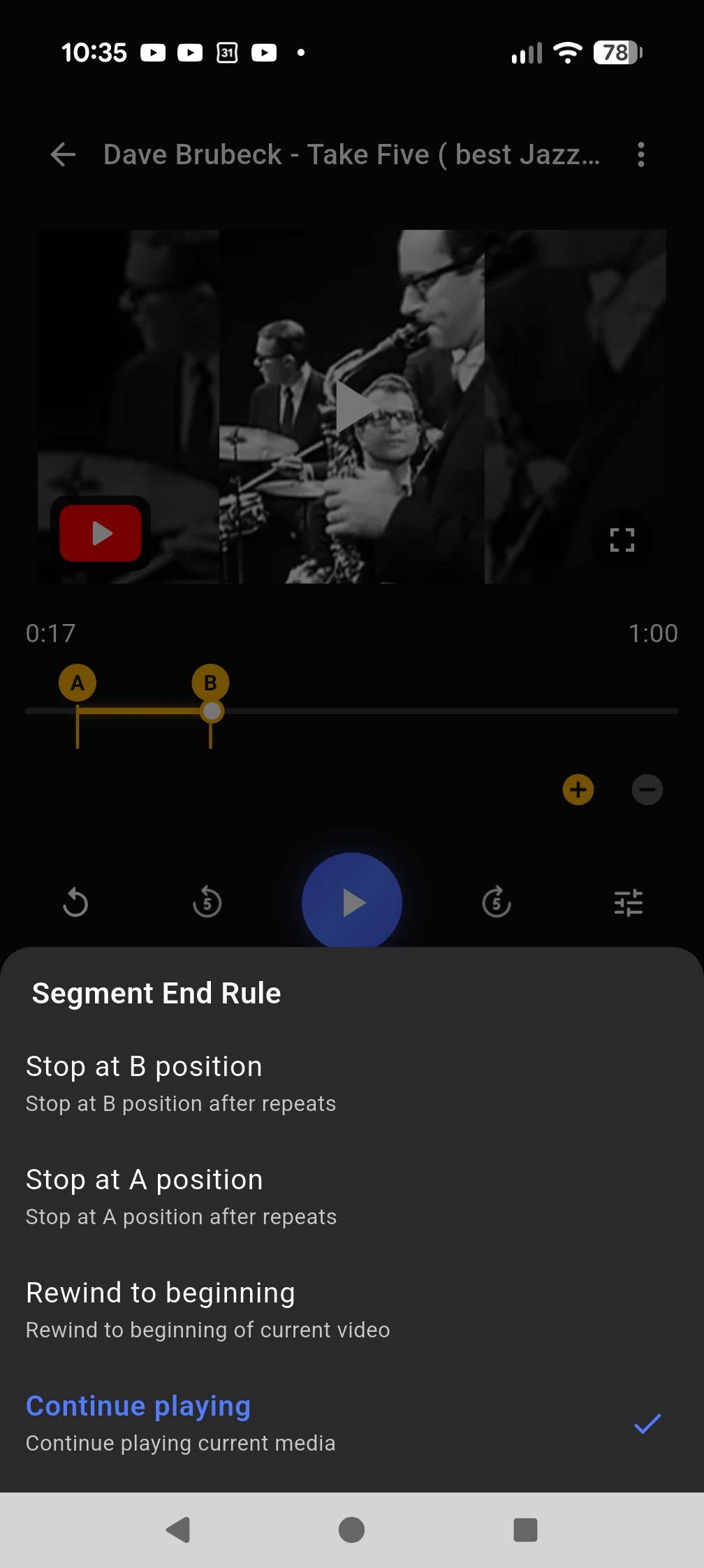 The segment end rule